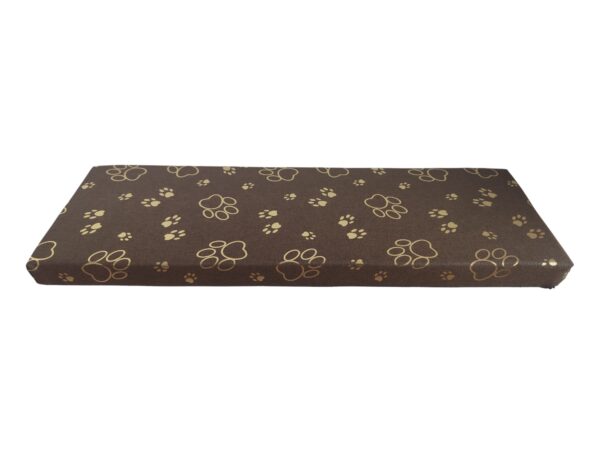 legowisko-na-parapet-60x20x4cm-brązowe-złote-łapki legowisko-na-parapet-60x20x4cm-brązowe-złote-łapki