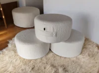 Pufa okrągła Bouclé