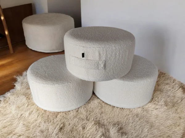 Pufa okrągła Bouclé